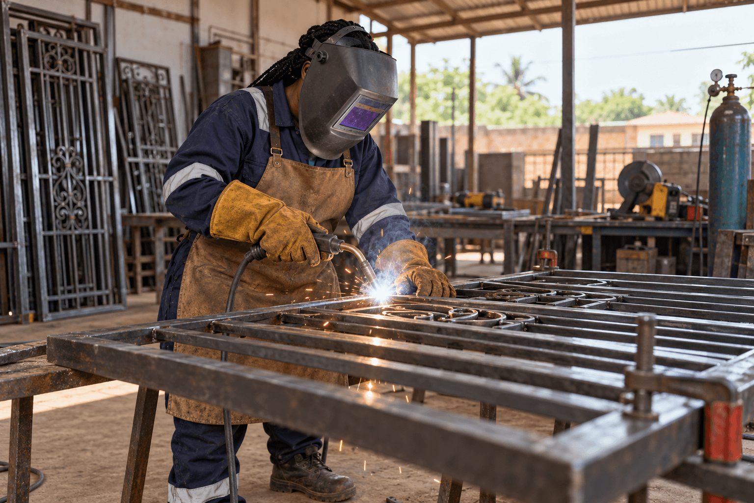 Welding artisan at work