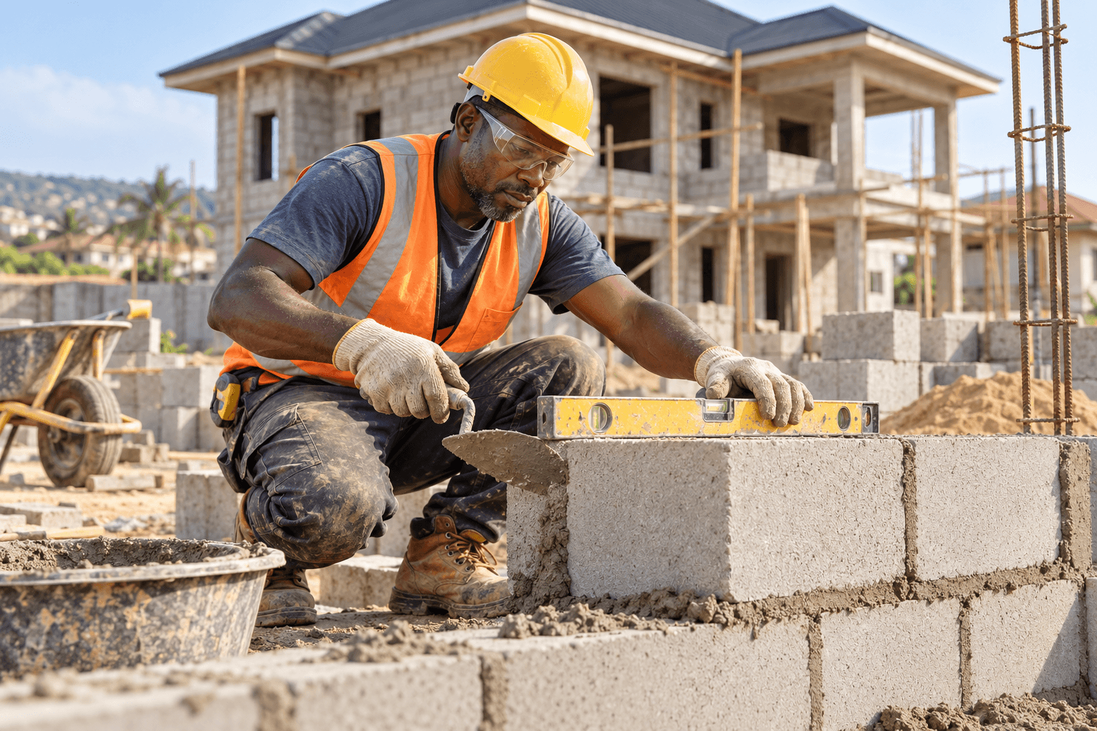 Masonry artisan at work